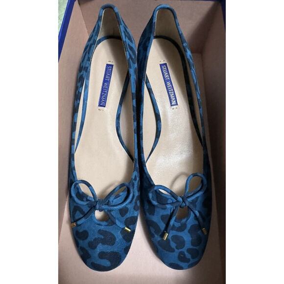 Stuart Weitzman Gabby 45 peacock Cheetah Size 8 - Picture 1 of 4